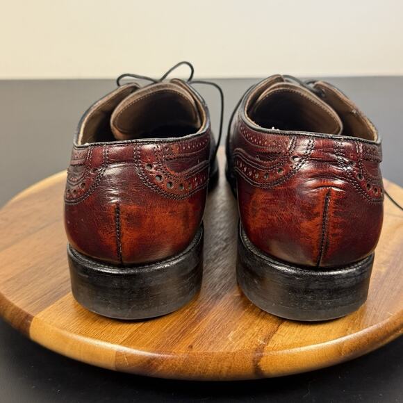 Allen Edmonds McAllister Dress Shoes Mens 9D Brown Leather Wingtip Oxford Preppy main image 7